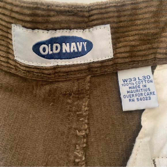 Brown Corduroy Pleated Pants 33x30 Cuffed Hem Cotton Grandpacore Academia Baggy - Picture 7 of 8